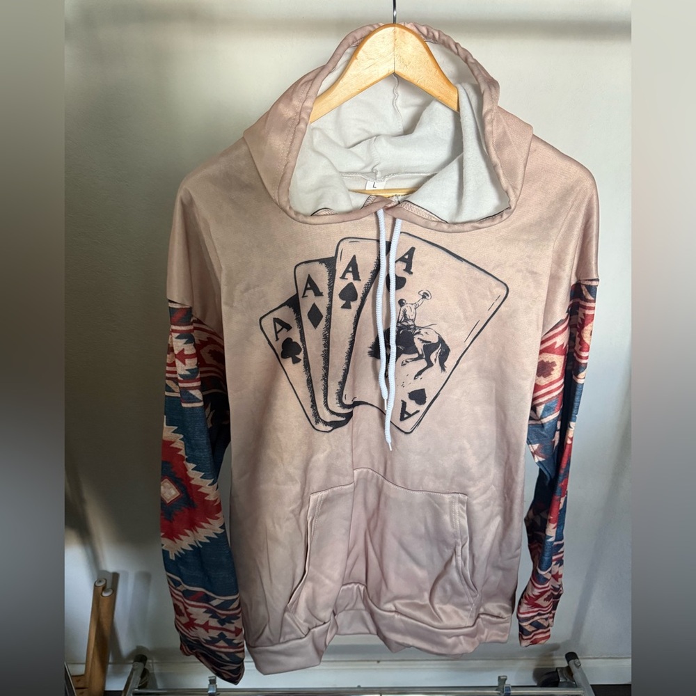 Stylish Beige and Multicolor Sweater